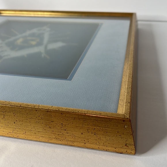 Vintage Masonic Lodge Cross Stitch Gold Framed Matted Handmade Needlework - Picture 5 of 6